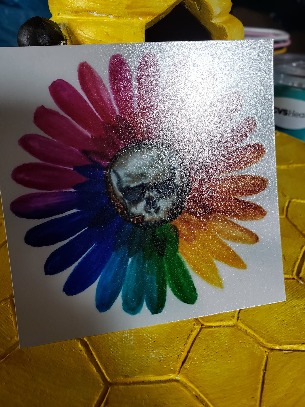 4x4 Photo Mini Rainbow Skull